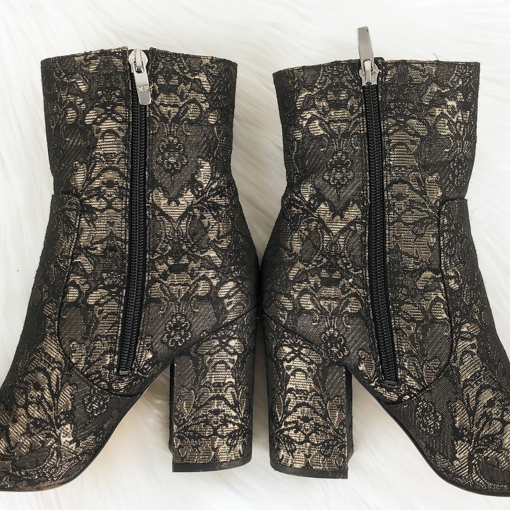 MARC FISHER Newbia Floral Brocade Booties Black - Picture 2 of 8